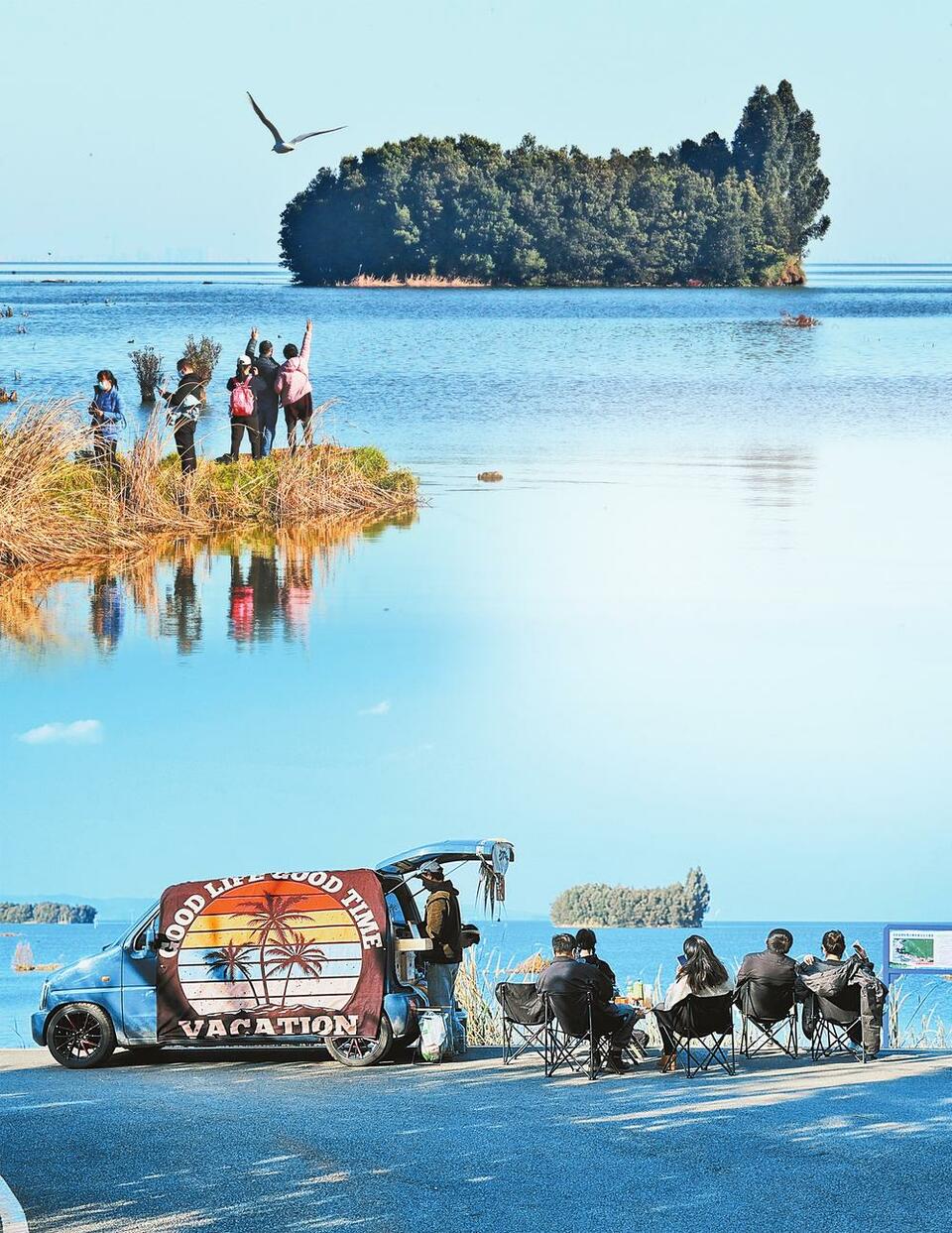 昆明晉寧鯨魚島帶火鄉村遊