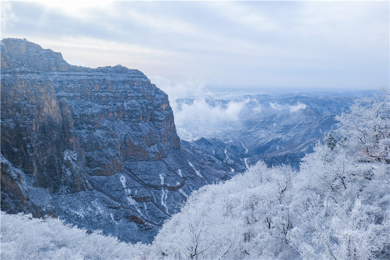 焦作雲臺山：雪後霧凇雲海似仙境_fororder_mmexport1676257242123