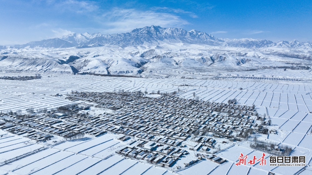 【輪播】張掖：祁連落雪山山美 民樂披銀處處景_fororder_3