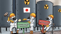 【Editorial Cartoon】Exaggerating the Safety of Treated Water