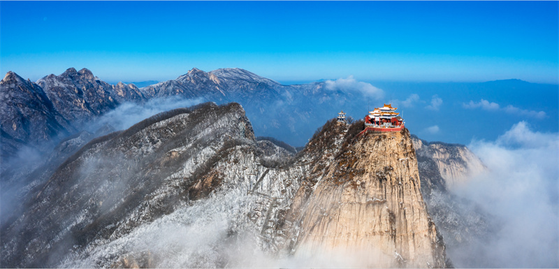 【原創】【春日“豫”新景】南陽南召五朵山：春雪飛舞 美景妖嬈_fororder_人間仙境美不勝收+攝影+任明異