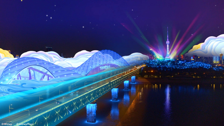 第二届中国（武汉）文化旅游博览会迪士尼主题灯光秀来啦