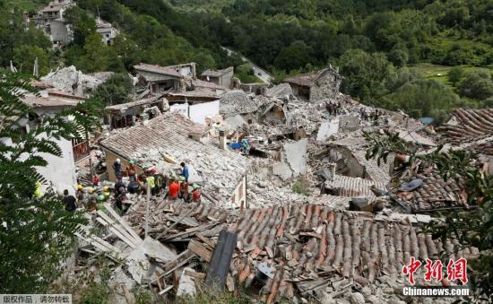 意大利强震已致至少159人遇难 数字或继续上升