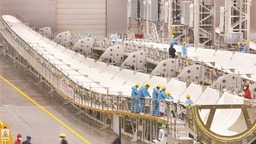 全球最長陸上風機葉片湖南韶山下線