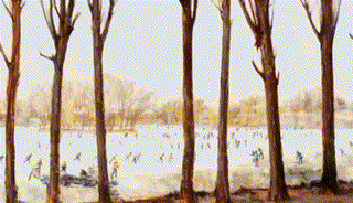 情态生动 欢腾质朴——《艺术里的奥林匹克》带您赏析《什刹海冬天》里热闹的冬日冰趣