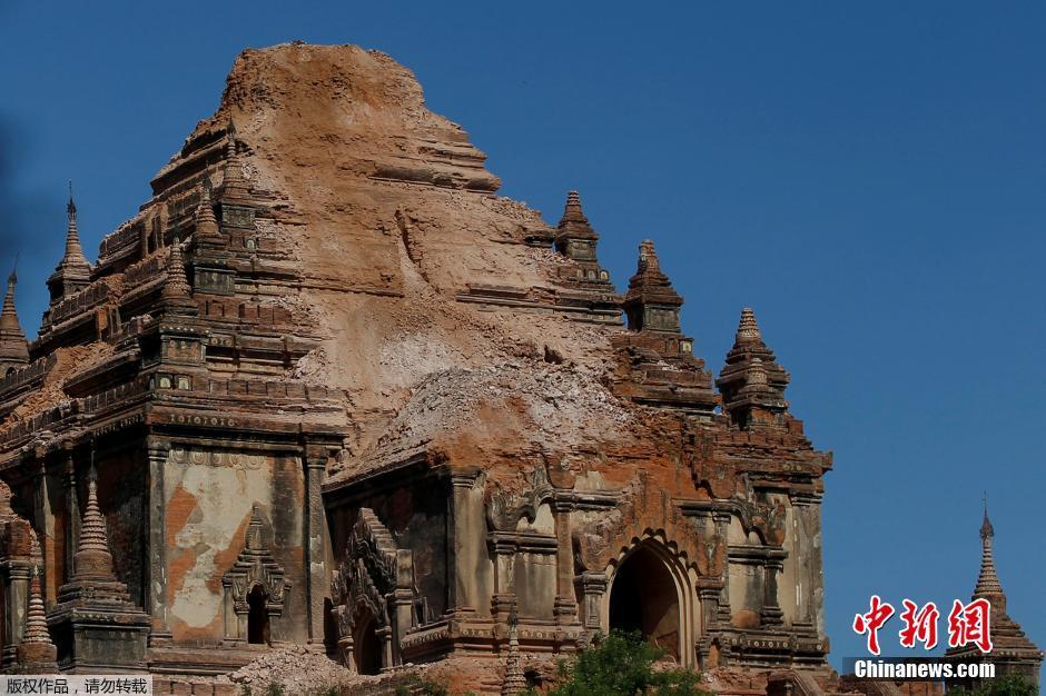緬甸中部遭強震侵襲 百餘佛塔損毀