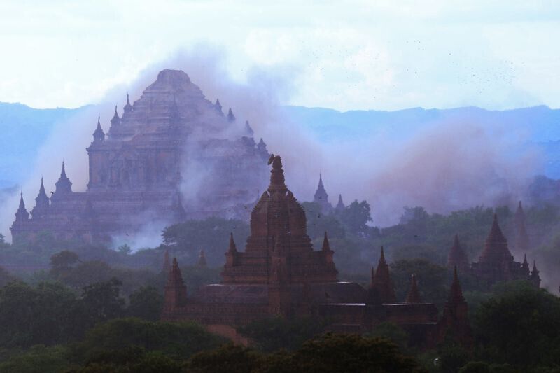 缅甸6.8级地震导致古城蒲甘近200座佛塔被毁