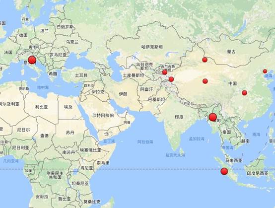 意大利世界地图位置图片