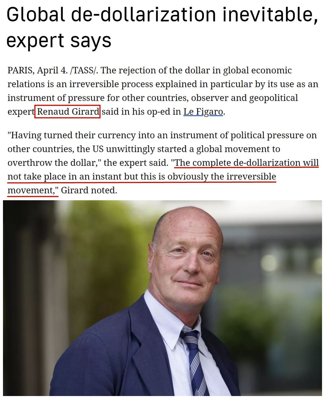 美国之衰：美元加快走下“神坛”