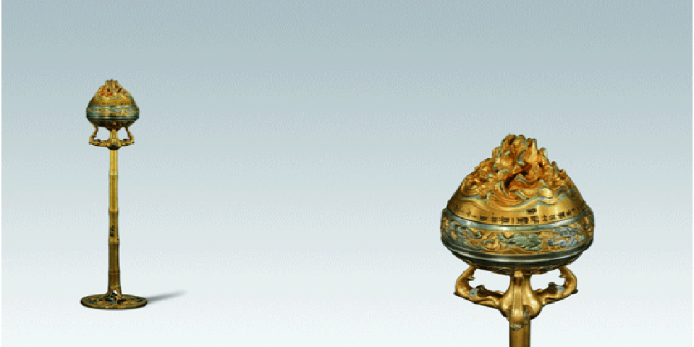 鎏金银竹节铜熏炉（西汉）（国宝级文物）