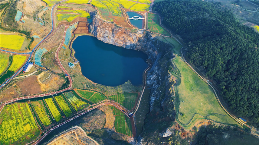 廢棄礦山變“生態金山” 武漢江夏靈山開園迎客_fororder_圖片2