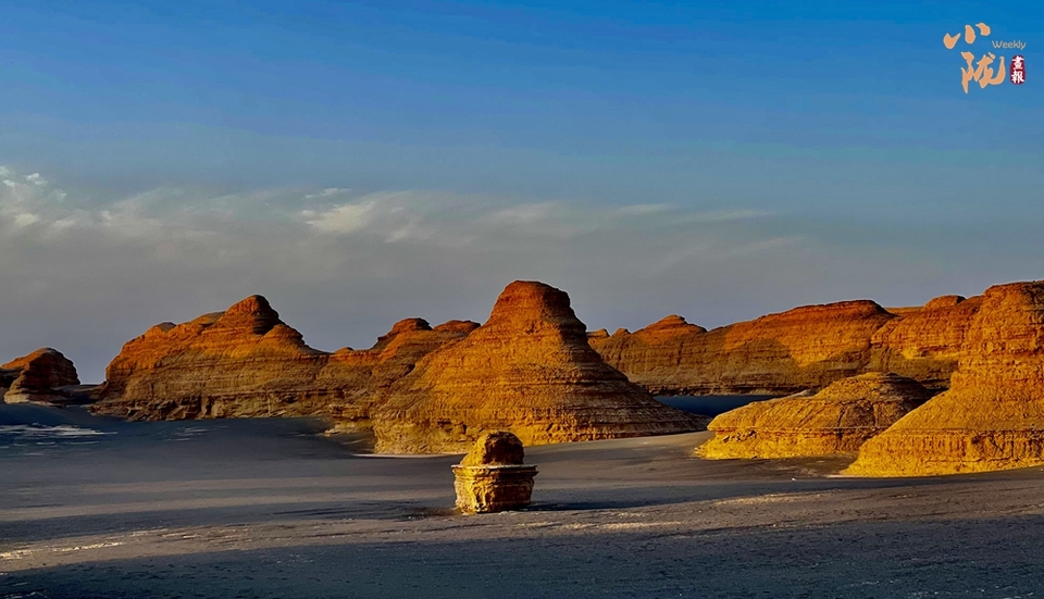 甘肃戈壁苍茫沙漠中巍然神秘魔鬼城