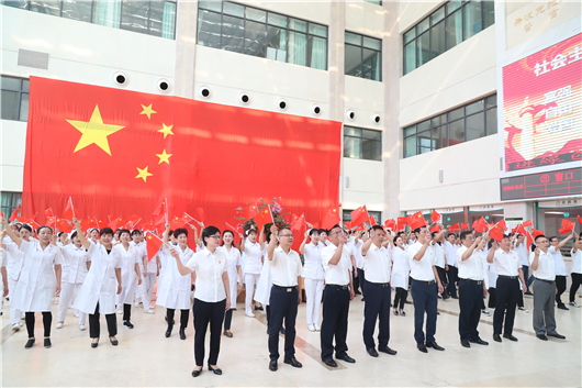 【湖北】【供稿】荆门市第一人民医院快闪献礼新中国成立70周年