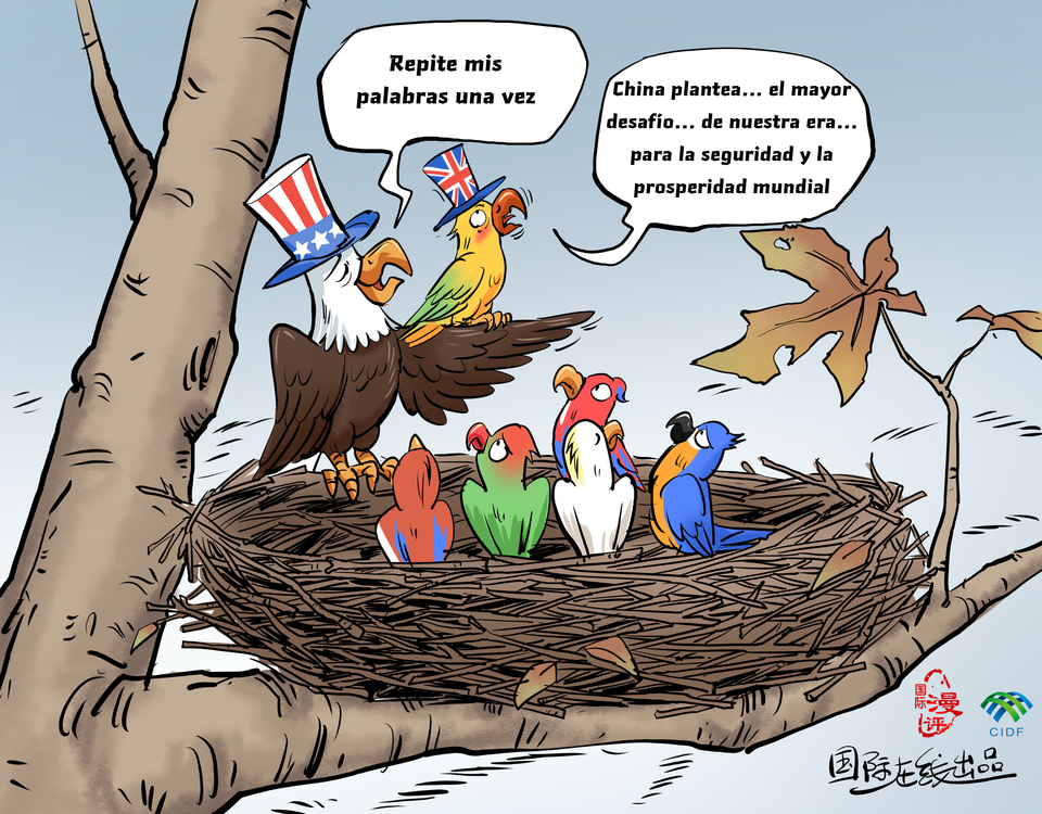 【Caricatura editorial】 El loro británico aprende a repetir palabras_fororder_西语