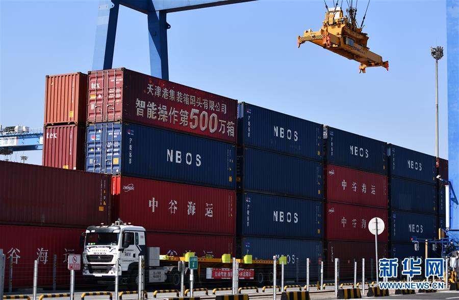 天津港建设智能码头具有成效