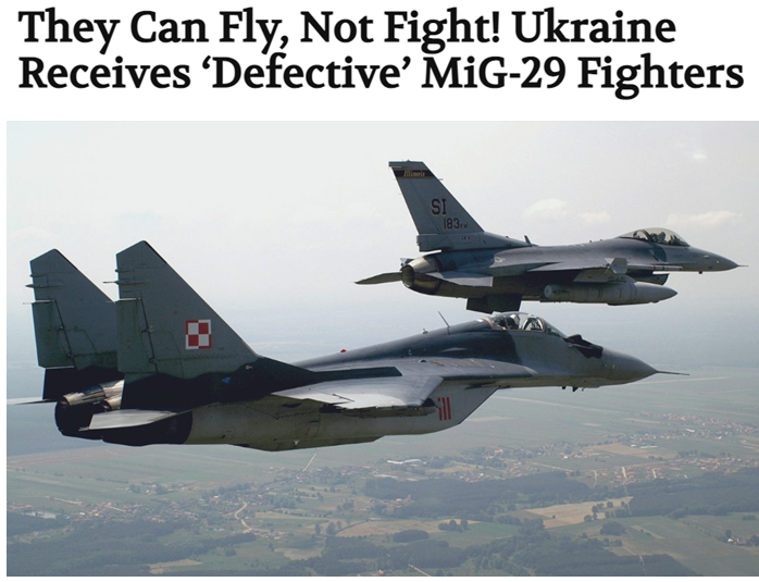 北約國家糊弄烏克蘭：破舊戰機難上天 多架被拆當零件