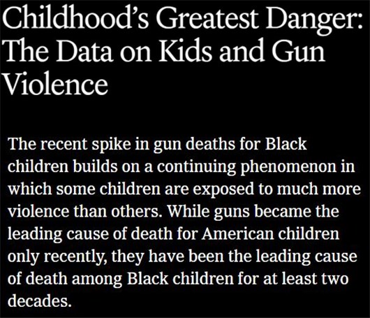 因為槍支暴力 每25名美國幼兒園兒童中就有一人活不到40歲