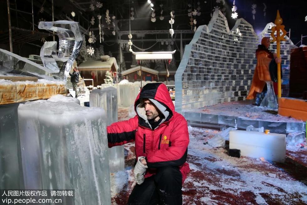 江蘇連雲港舉辦西遊記主題冰雕狀元大賽