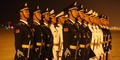 中国人民解放军三军仪仗队迎接抵达杭州的贵宾