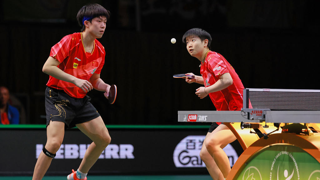 德班世乒赛混双决赛：王楚钦/孙颖莎夺冠