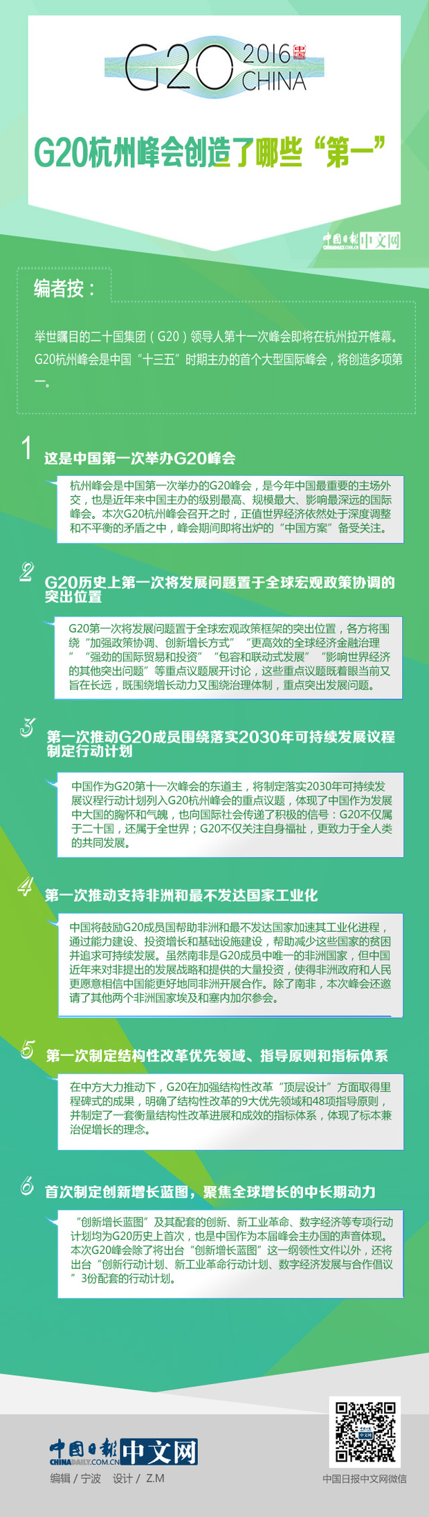 图解：G20杭州峰会创造了哪些“第一”