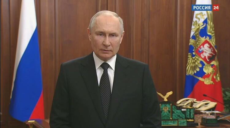 俄罗斯总统普京发表全国电视讲话