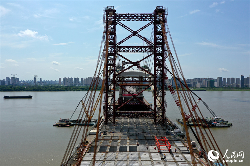 江西南昌：复兴大桥主拱合龙_fororder_6