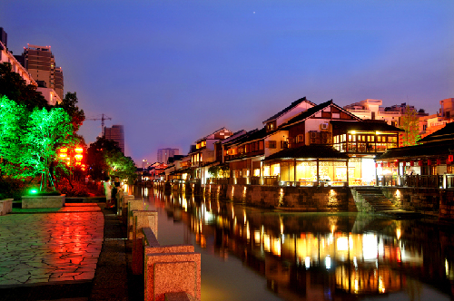 杭州夜景：勝利河