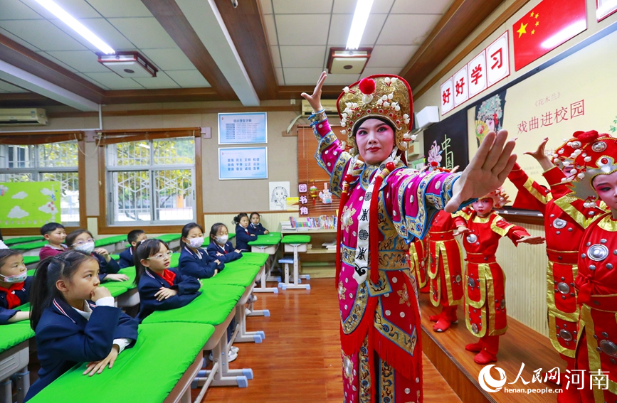 河南鄭州：國粹文化傳承 戲曲文化進校園