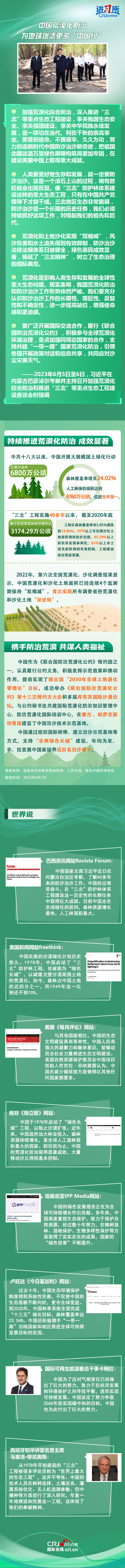 【讲习所·中国与世界】中国荒漠化防治为地球增添更多“中国绿”_fororder_讲习所图片44444