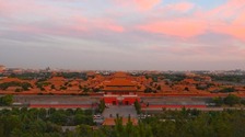 晚霞映北京