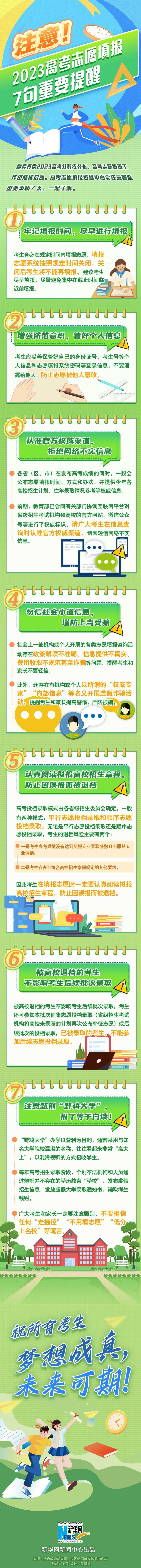 注意！高考志愿填报7句重要提醒