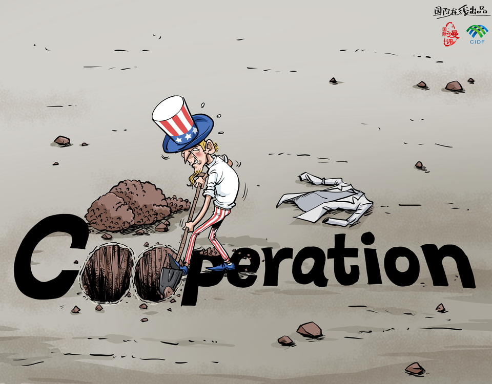 【Editorial Cartoon】"Deep" Cooperation_fororder_中文