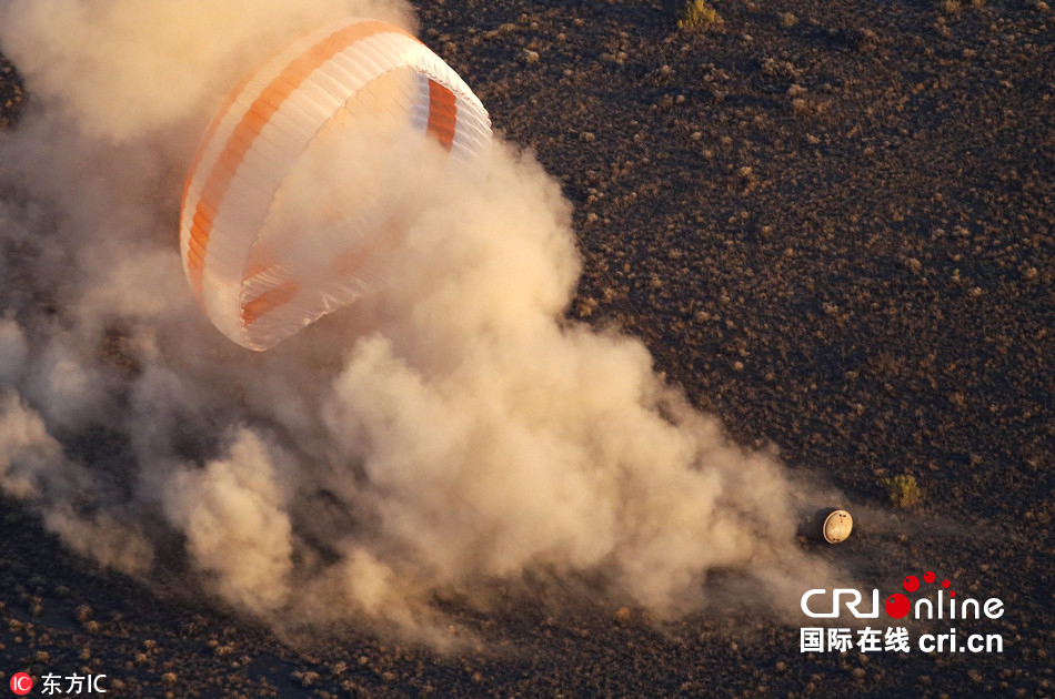 国际空间站3名宇航员乘"联盟tma-20m"飞船返回地球(组图)