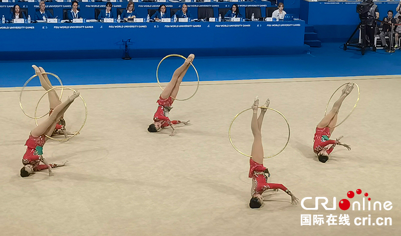 快讯｜中国队夺得艺术体操集体5圈金牌_fororder_赛场上的中国队--摄影-冯巧凤