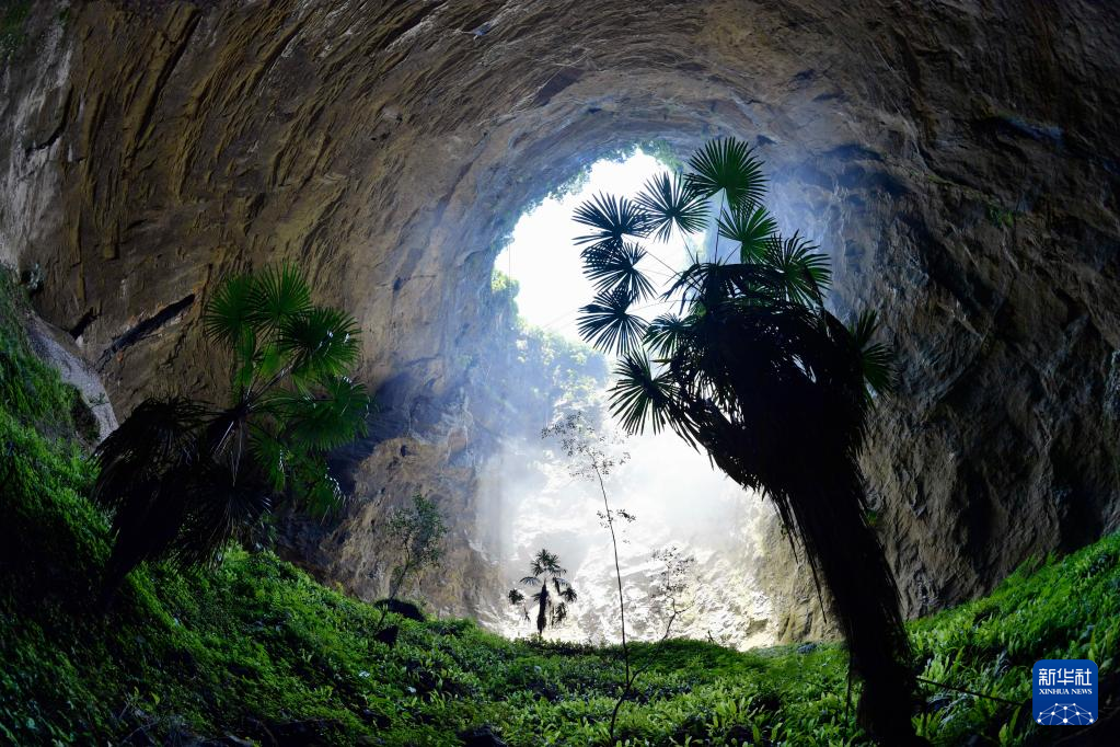 湖北宣恩：雾绕天坑生态美