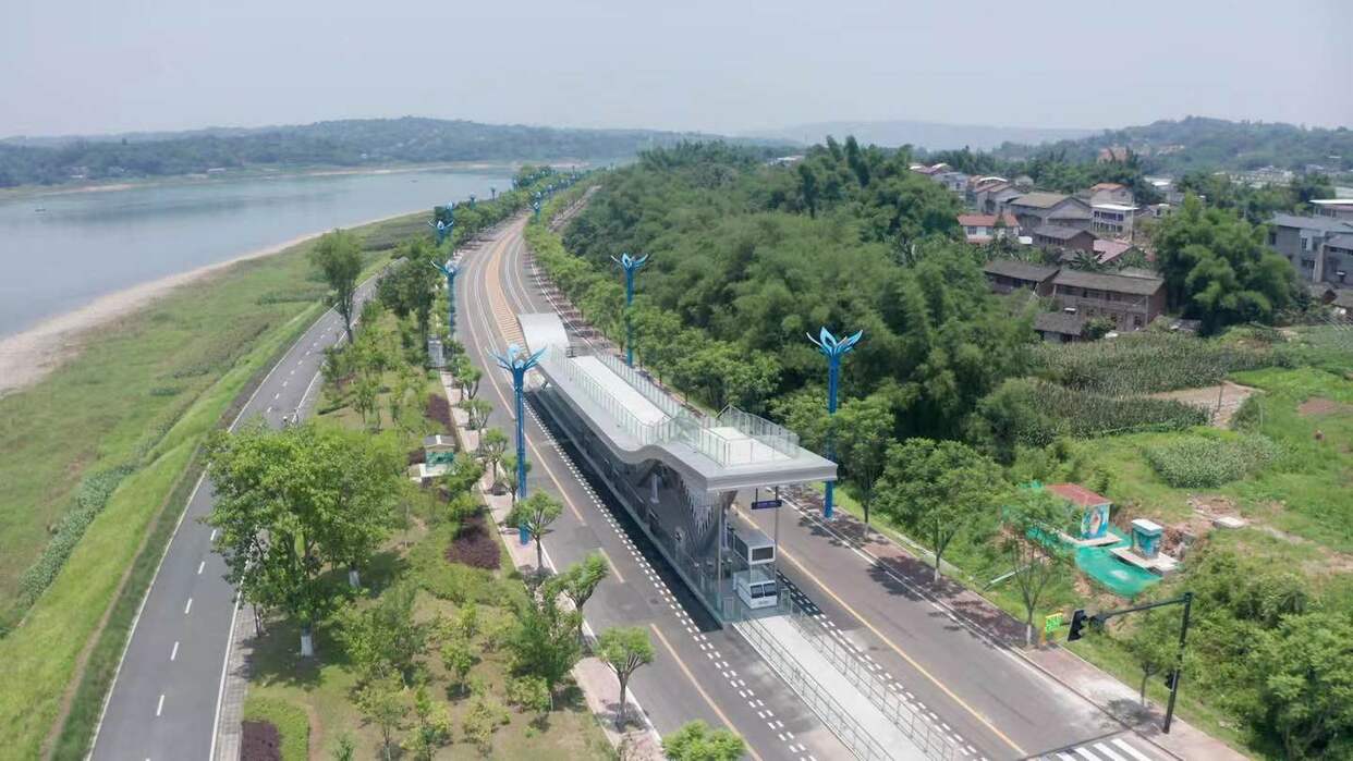 World's Longest Autonomous Rail Rapid Transit(ART) Line Opens in Yibin_fororder_b983a83cb4597cf4a852ef53cd5b3a7