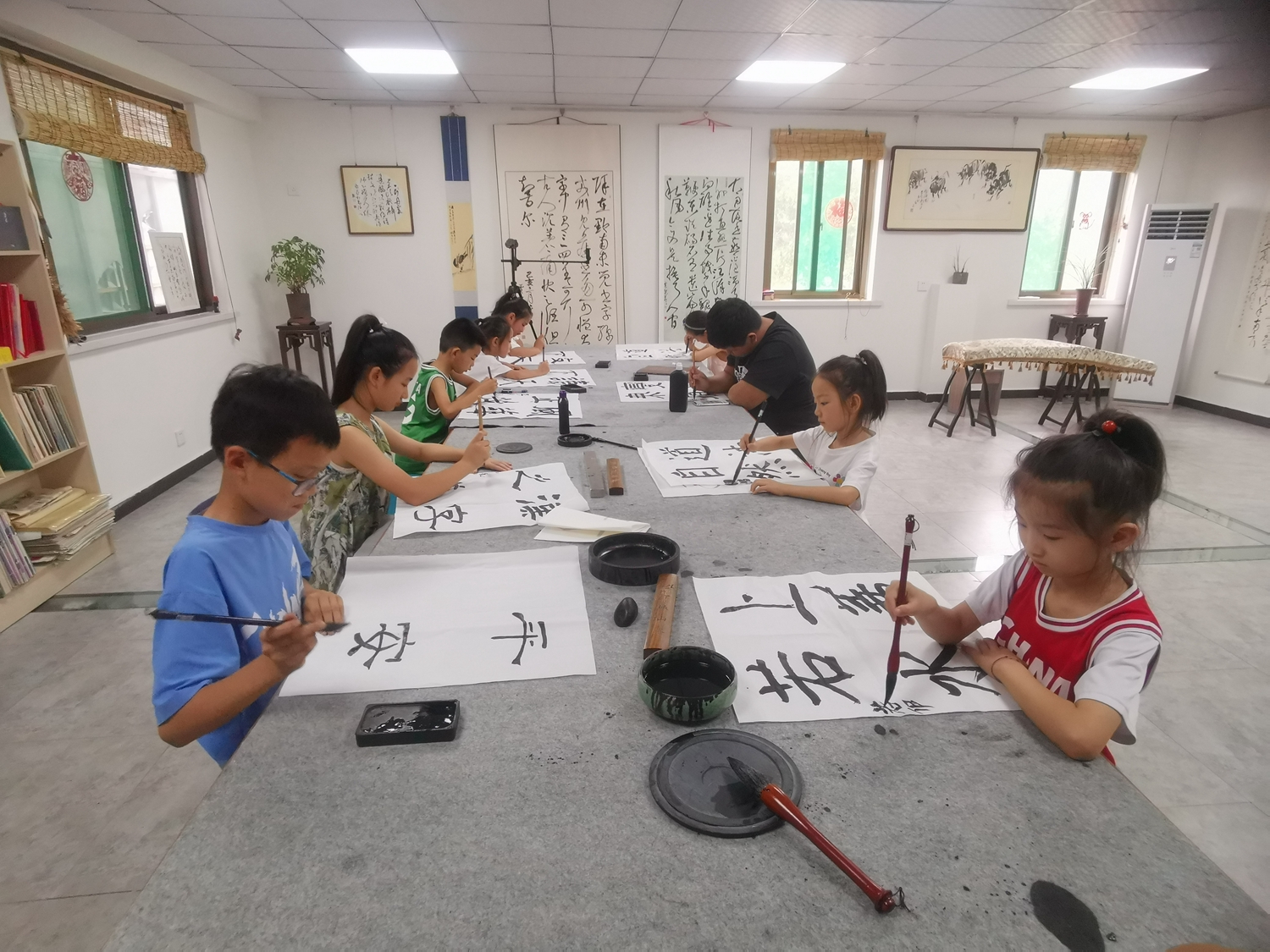 图片默认标题_fororder_书法公益培训现场 摄影 杨东升