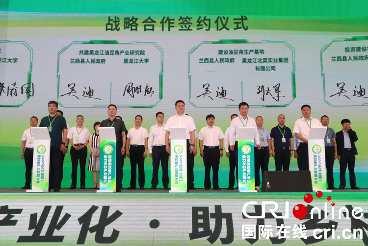 共謀發展、共創輝煌 東北(蘭西)油豆角産業發展大會正式啟幕_fororder_微信圖片_20230725155211_1