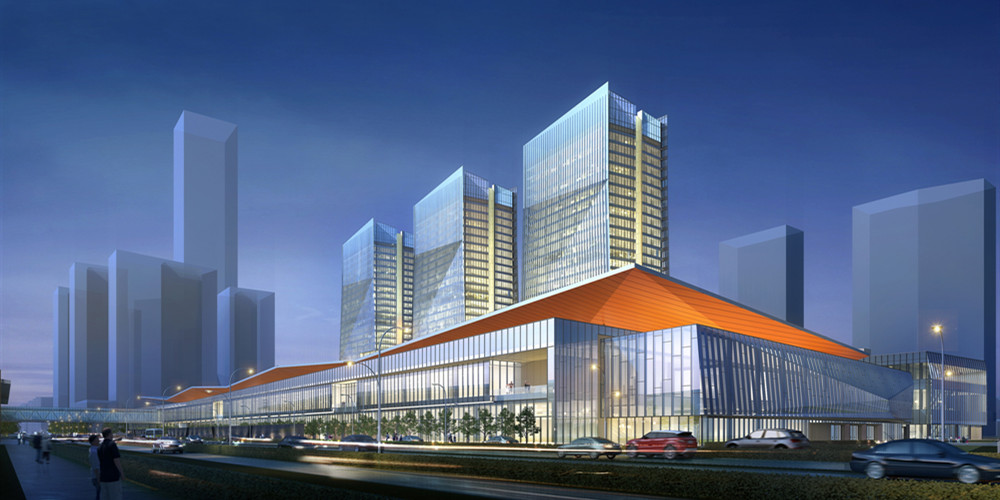 專題稿件（圖説國博-輪播圖）南京國際博覽中心三期工程總建築面積約38.59萬平方米
