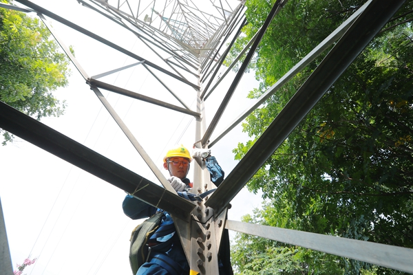 國網西鹹新區供電公司：汗水滴灑巡線路 迎峰度夏保電網_fororder_圖片2