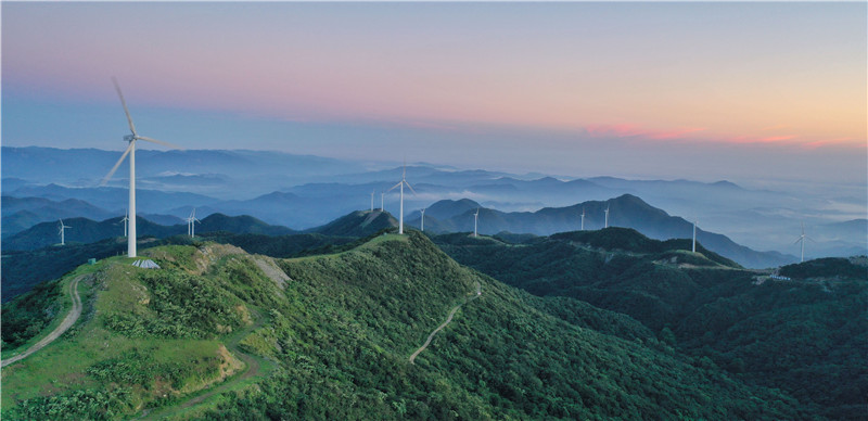 信阳新县：夏日黄毛尖 云海美如画_fororder_山顶风景（胡静泓 摄）