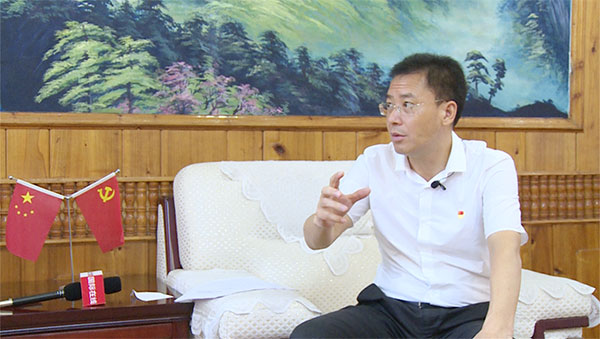 洪雅县委书记阳运良接受专访 摄影 刘浪涛国际在线四川报道(记者
