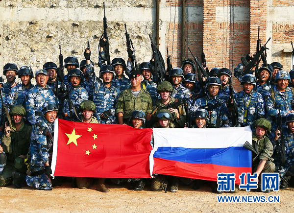 "海上联合—2016":中俄海军陆战队举行首轮联合训练