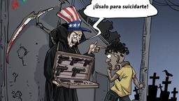 【Caricatura editorial】“Úsalo para suicidarte”