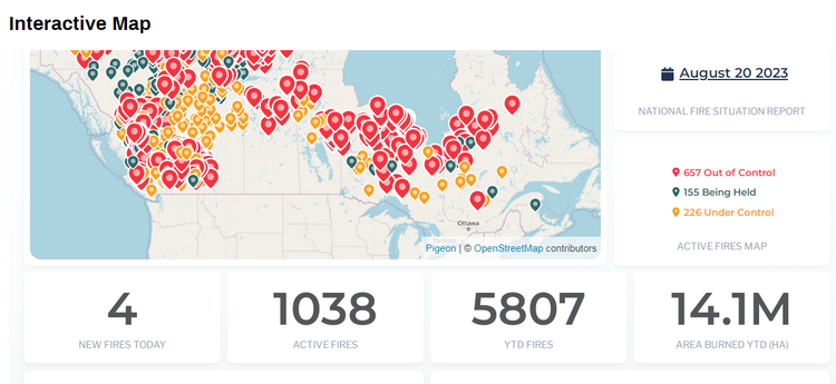 “史无前例”的山火肆虐燃烧，加拿大六成山火失控！