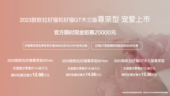 欧拉汽车第40万台整车下线 2023款欧拉好猫&好猫GT木兰版尊荣型宠爱上市_fororder_image011