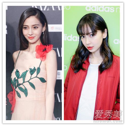 angelababy的新发型 PS前后差太多！