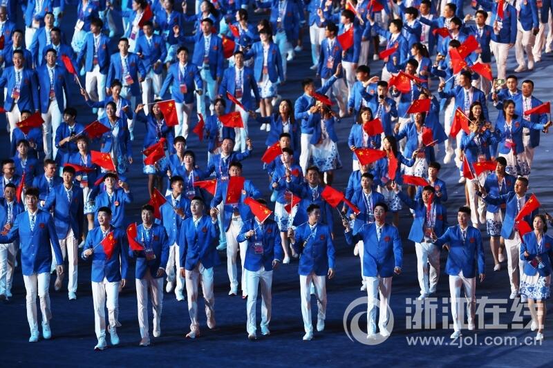 杭州第19届亚运会开幕式举行 中国代表团入场_fororder_W020230923782885867745