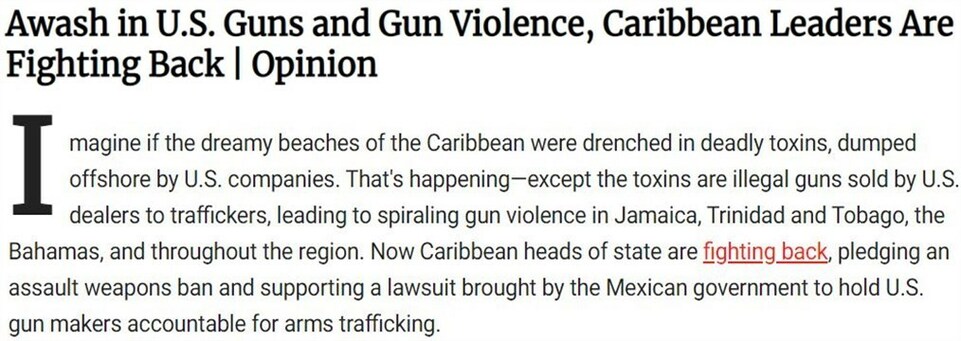 枪支出口：“美国两党共同的暴行”